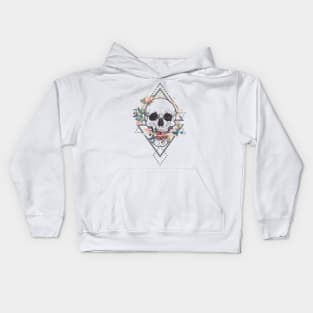 Skull Floral Boho Kids Hoodie